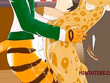 Furry Yiff Futanari Hentai - Tiger Futanari Fucks Leopard Futanari In A Bakery