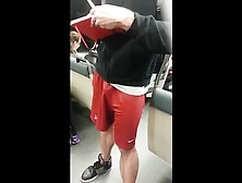 Bulge Watching On The Subway. Mp4