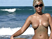 Tanned Blonde Babe Looks Like So Hot Naked On The Beach