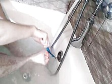 Fluffy Bush Takes A Bath And Admires Hairy Legs Footfetish Ginnagg