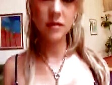 Awesome-Busted Blonde Chick Gives Head To & Nails This Thick Hard-On