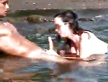 Latina Fucking A Younger Dude In The Ocean