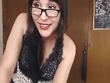 Nerdy Nice Tits Babe Self Fuck On Cam