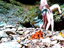 Waterfall Outdoor - Romantic Sensual Pegging - Switch - Hard Dp Passionate Pounding! Stand Lift Fuck