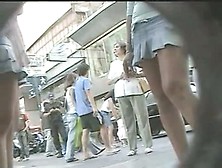 Humpable Teen Legged Women Being Filmed By Voyeurs On The Street