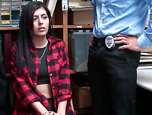 Shoplifting Slender Teen 18+ Busted And Fucked By Security