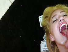 Teens Love Money - Blonde Babe Sucks And Fucks Her Way To Facial In The Car