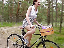 Sonja Naked Bike Riding In The Forest Then Masturbating - Eurocoeds