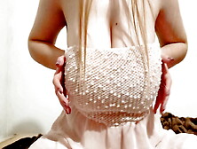 Hottie In A Chic Dress Fondles Her Big Breasts - Depravedminx