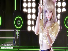 [Mmd] T-Ara - Sugar Free Ahri Seraphine Akali Fine Sweet Kpop Dance League Of Legends 4K Uncensored