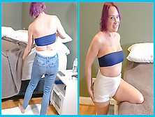Monstrous Melons Milf Modeling Several Pairs Of Grandmother Panties - Teaser