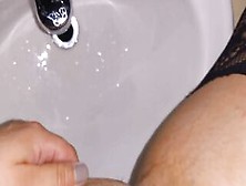 Sensual Whore Peeing Into Sink Asmr