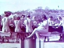 Outdoor Nudists Enjoying Naked Lifestyle (1950S Vintage)
