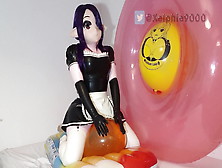 Rubber Maid Xelphie Rides A Lewd Balloon