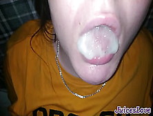 Swallowed Mouthful Of Sperm – Close-Up Bj