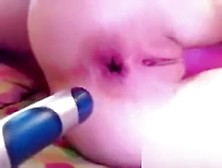 Pussy And Anal Play With Hairbrush On Live Cam