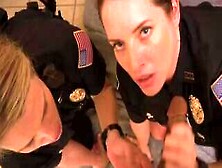 Skinny Black Thug With Huge Cock Fucking Two Kinky Police Officers In Uniform!