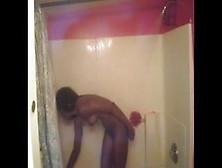 Ebony Take A Shower