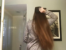 Sexy Long Hair Brushing