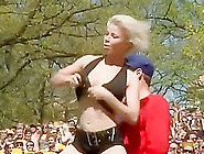 Striptease In Front Of Massive Audience
