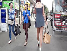 Kinky Voyeur Finds Smoking Hot Babe In Public Wearing Nylon Stocking And Super Sexy Shoes