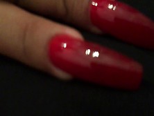 Sexy Long Red Nails Fingernails Latina