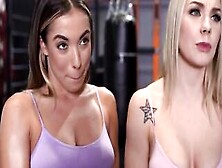Beauty Babes Anastasia Brokelyn And Angie Lynx Deals Big Cock With Their Tight Asshole
