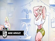 30 Days Of Female Muscle Growth Animation - Duplicated - Giantess,  Muscles,  Massive Tits,  Giant Bicep Flex