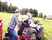 3Way Porn - 2 Hotties Fuck Outdoor On The Farm