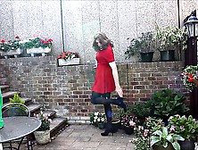 Alison In Her Red Dress And Tights - More Spunk