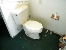 Girl On Toilet Pooping