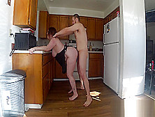 Horny Kitchen Sex With Apron On