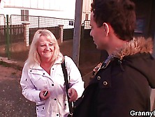 Lad Picks Up Blonde Granny And Bangs Her