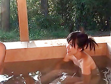 Relaxed Japanese Couple Has Sex And Unwinds In A Hot Tub