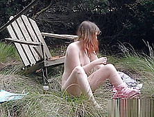 Hairy Aussie Teen Cums And Pisses In The Grass