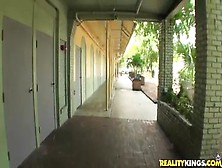 Sexy Stilt Black Bitch Making Guy Happy By Giving An Amazing Handjob In Public