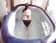Large Preggo Tart In Bikini In The Hawt Tub