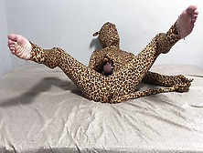 Pervert Cheetah Masturbating And Cumming On My Wrinkled Soles