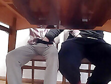 Candy S - We Masturbate Each Other Under The Table During English Class At The University - Lesbian