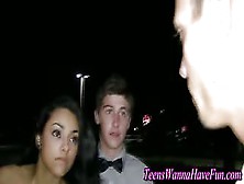 Amateur In Limo Sucking