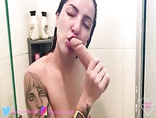 Perky Wanker Fan,  Filmed Me Taking A Shower,  Me Blowing And Pounding The Thick Toy