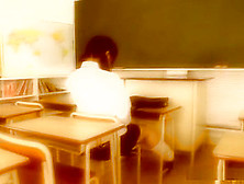 Kumiko Hayama Classroom Blowjob With Big Tits Hanging Out