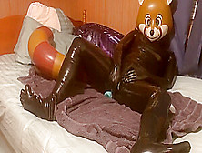 Rubber Red Panda Toying With Itself