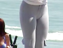 Long Haired Cutie With Big Candid Ass Spied On The Beach 01Zr