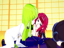 Cc And Kallen Have Fun With Lelouch: Code Geass Parody