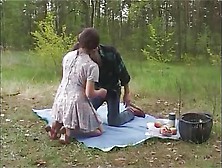 Big Tits Ponytails Babe Outdoor Picnic Sex