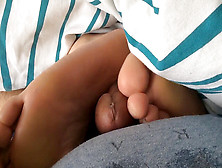 Asian Sleeping Footjob