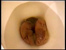 Sexy Babe Dropped A Huge Brown Turd In Toilet