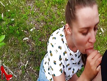 Horny Teen Sucking Dick Stranger And Oral Creampie Outside