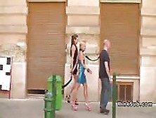 Blonde Bare Ass Whipped In Public